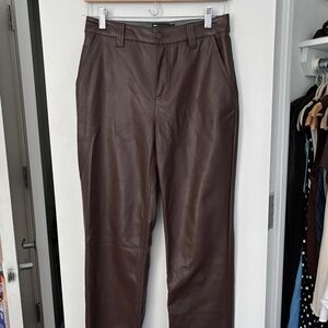 ASOS brown faux leather suede soft brown pants